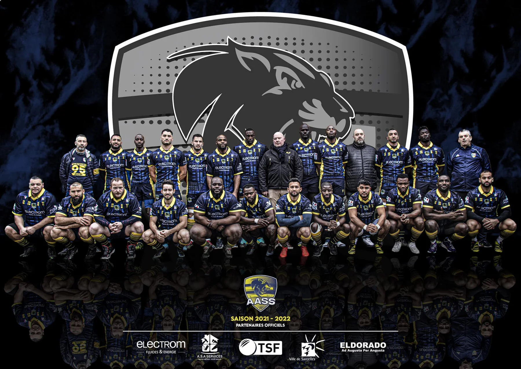 L&rsquo;équipe de l&rsquo;AASS Rugby Sarcelles, saison 2021-2022