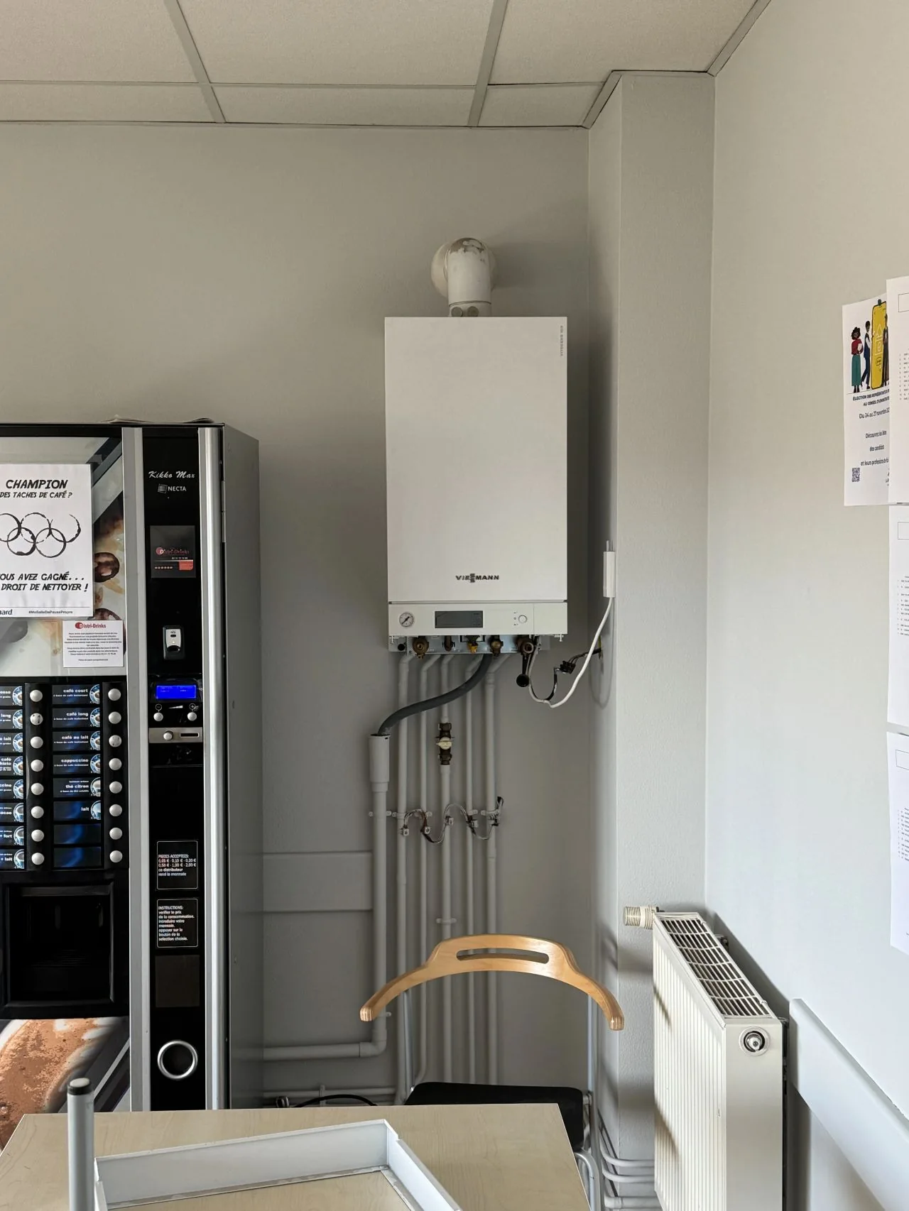 Remplacement en urgence d'une chaudière dans des locaux professionnels